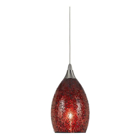 Cal Lighting Red One Light Pendant PNL-1082/6-BS